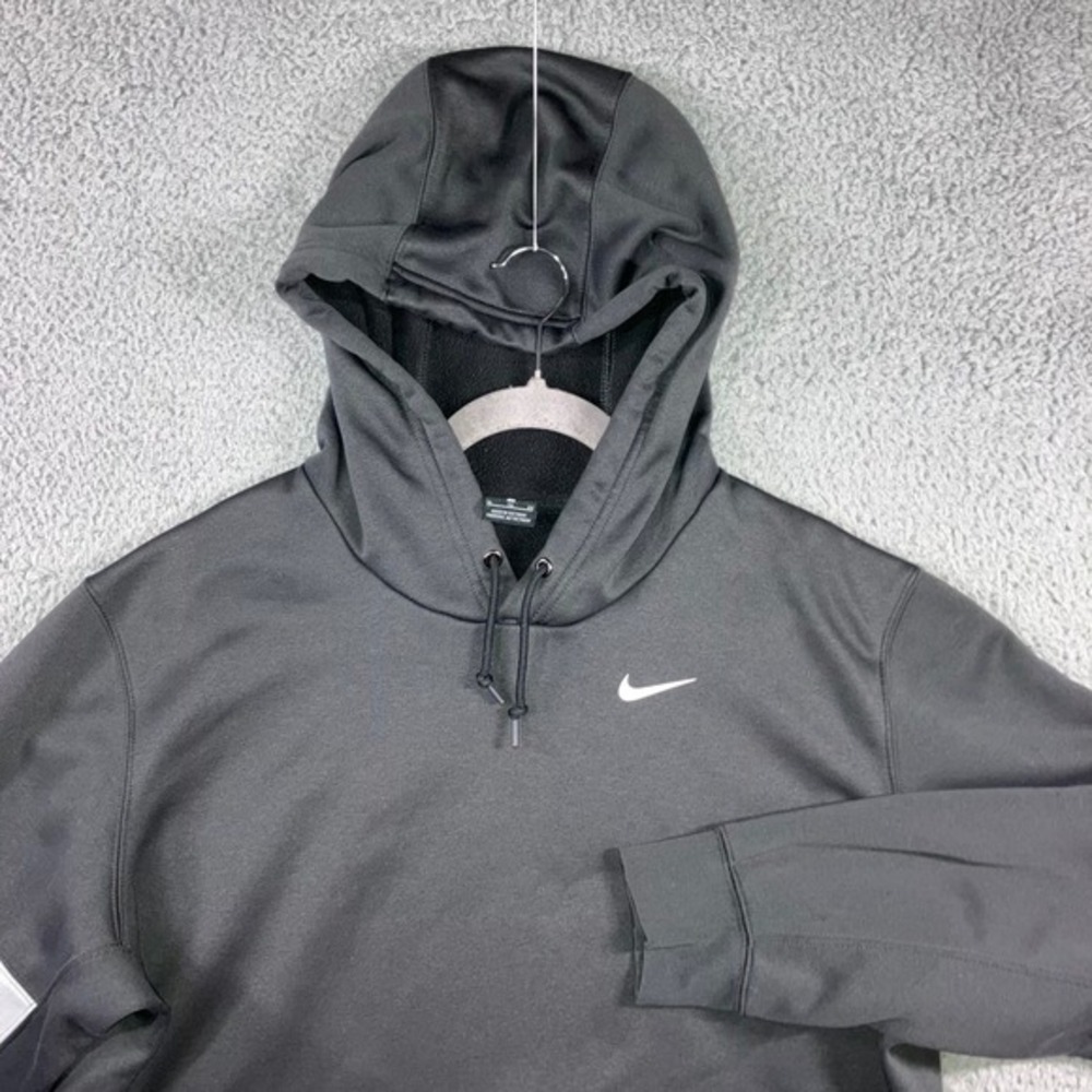 Nike Therma-FIT Hoodie‎ Men XL Gray Pullover Fleece Performance Sporty Gorpcore